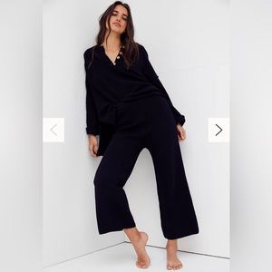 Free People Hailee Sweater Set Color Black Size Medium Lightly Worn